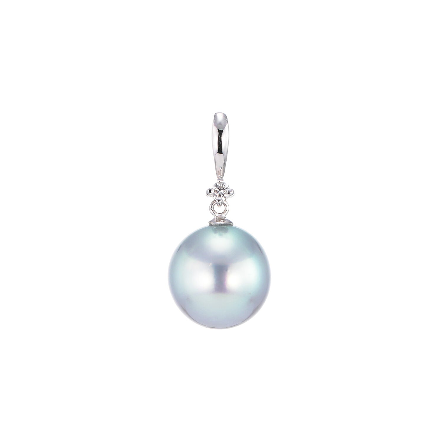 アコヤ真珠ダイヤ付きペンダント（グレー）8.5mm – Akoa Jewelry