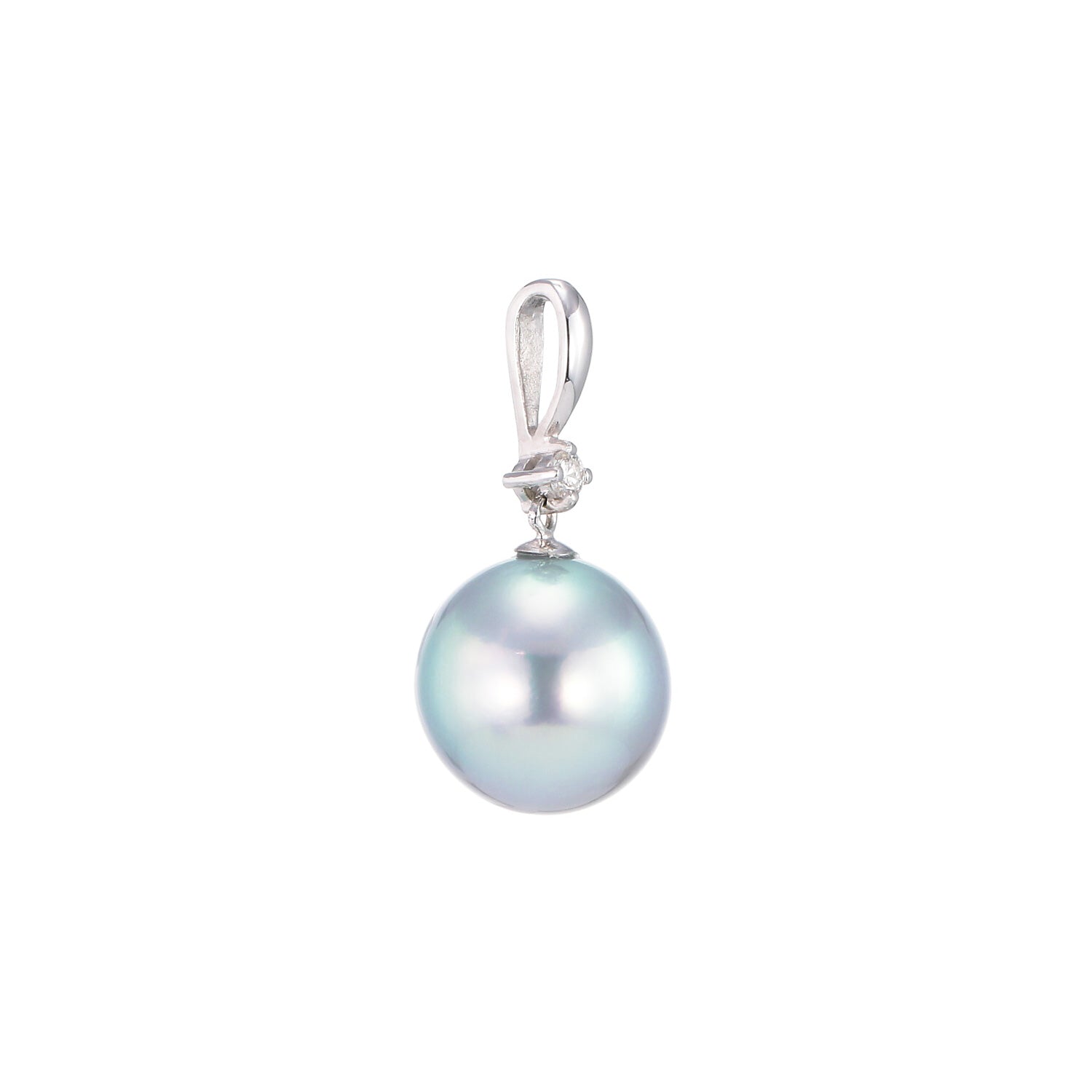 アコヤ真珠ダイヤ付きペンダント（グレー）8.5mm – Akoa Jewelry